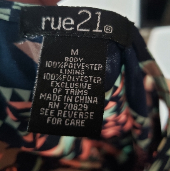 Rue 21 Navy Multicolored Aztec Print Sundress Sz M - Picture 11 of 11